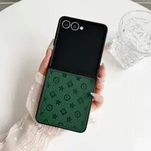 Louis Vuitton Monogram Leather Flip Case for Samsung Galaxy ZFlip 7 & 6 – Slim, Stylish & Protective